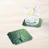 Dessous-de-verre En Papier Strut Peacock (En situation)