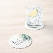 Dessous-de-verre En Papier Succulentes Élégance Moderne (En situation)