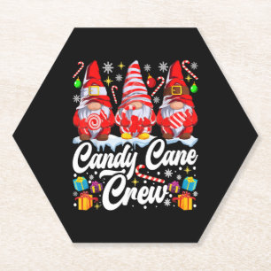 Dessous-de-verre En Papier Sucre de canne Crew Christmas Candy Lover Gnome