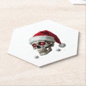 Dessous-de-verre En Papier Sugar Skull with Santa Hat Tee Christmas Pajama Xm (Incliné)