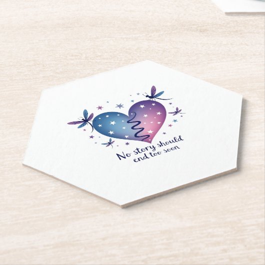 Dessous-de-verre En Papier Suicide Prevention Awareness Teal Purple Heart Dra (Incliné)