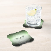 Dessous-de-verre En Papier Suite Mariage Apple Green Shine (En situation)