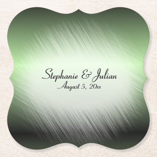 Dessous-de-verre En Papier Suite Mariage Apple Green Shine (Devant)
