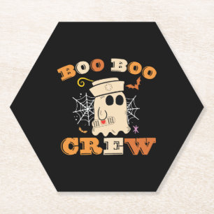 Dessous-de-verre En Papier Super Boo Boo Crew Nurse Drôle Fantôme Femmes