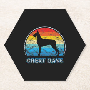 Dessous-de-verre En Papier Super Dane Vintage Design Chien