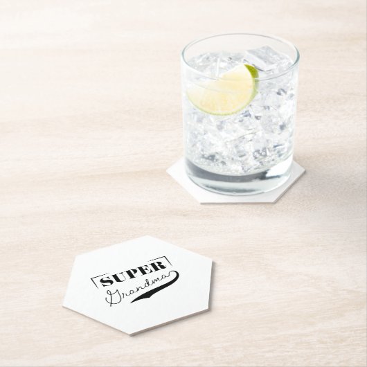 Dessous-de-verre En Papier Super grand-mère (En situation)