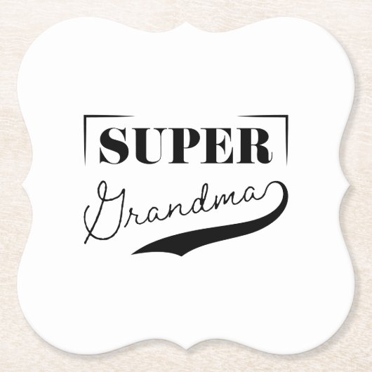 Dessous-de-verre En Papier Super grand-mère (Devant)