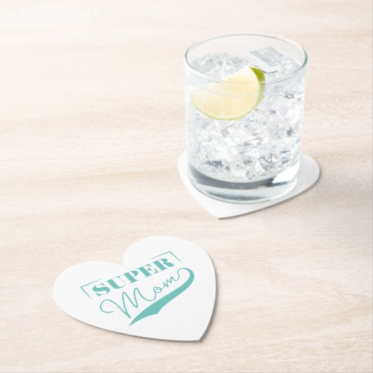 Dessous-de-verre En Papier Super Maman (En situation)