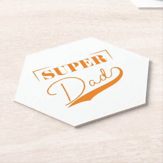 Dessous-de-verre En Papier Super papa (Incliné)