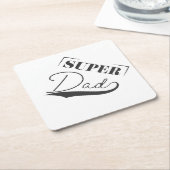 Dessous-de-verre En Papier Super papa (Incliné)