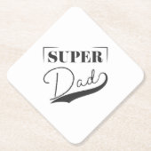 Dessous-de-verre En Papier Super papa (Devant)