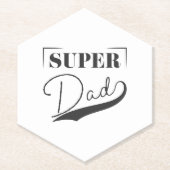 Dessous-de-verre En Papier Super papa (Devant)