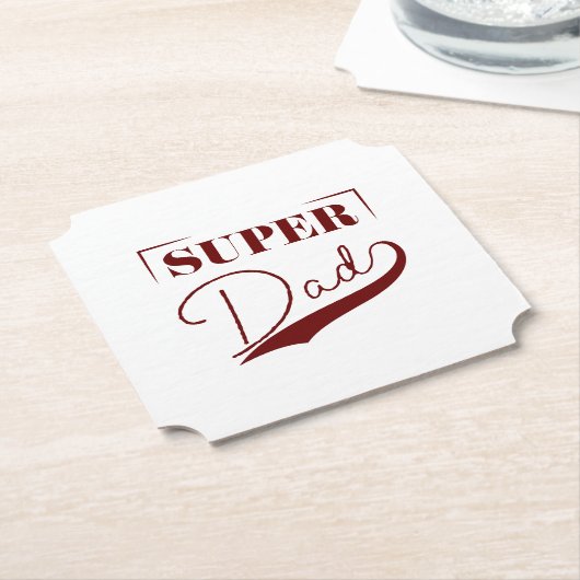 Dessous-de-verre En Papier Super papa (Incliné)