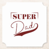 Dessous-de-verre En Papier Super papa (Devant)
