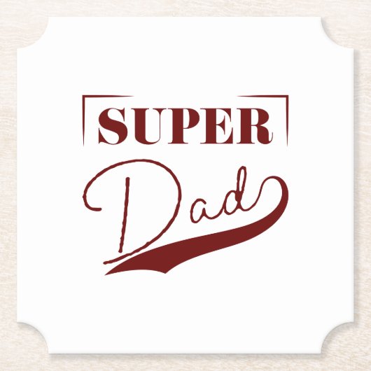Dessous-de-verre En Papier Super papa (Devant)