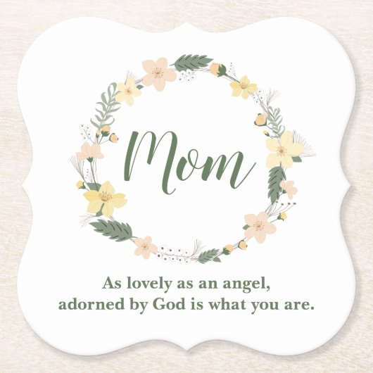 Dessous-de-verre En Papier Super pour maman (Devant)