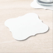 Dessous-de-verre En Papier Support blanc (Incliné)