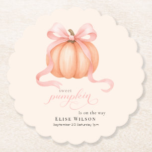 Dessous-de-verre En Papier Sweet Little citrouille rose arc est en chemin