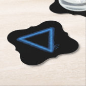 Dessous-de-verre En Papier Symbole d'alchimie des éléments d'eau ondulée (Incliné)