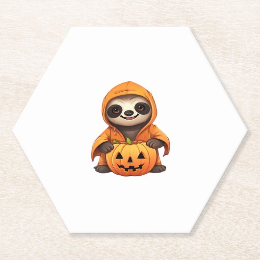 Dessous-de-verre En Papier T-shirt classique Halloween Slote Sloth (Devant)