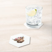 Dessous-de-verre En Papier T-shirt classique Peinture de vache Highland (En situation)