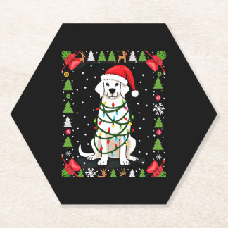 Dessous-de-verre En Papier T-shirt de Noël drôle avec Boxer Blanc Sweater de