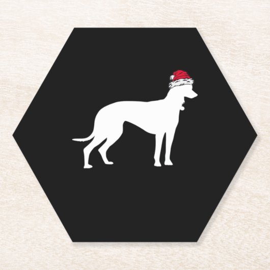 Dessous-de-verre En Papier T-shirt Essential de Noël Greyhound (Devant)