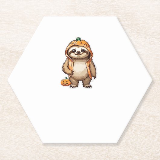 Dessous-de-verre En Papier T-shirt Essential de Slothster Halloween (Devant)