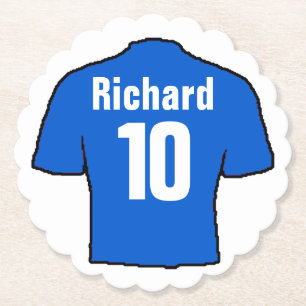 Dessous-de-verre En Papier T-shirt fan de football.