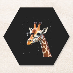 Dessous-de-verre En Papier T-Shirt Homme Femme Girafe Hipster Bonne Humeur Ch