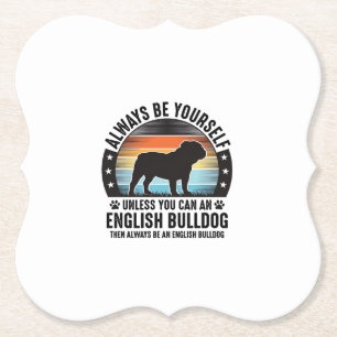 Dessous-de-verre En Papier T-shirt pour amateur de chien Bouledogue anglais V