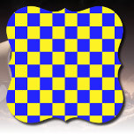 Dessous-de-verre En Papier Tableau de À damiers jaune néon Vintage<br><div class="desc">Tableau de contrôle À damiers bleu néon et jaune | VINTAGE | Classique | tendance | Style | Mode | Minimal</div>