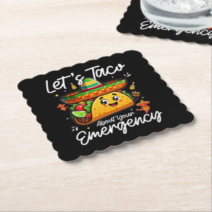 Dessous-de-verre En Papier Taco parle de votre amoureux mexicain de la nourri