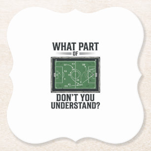 Dessous-de-verre En Papier Tactiques de football drôles Conception de chemise