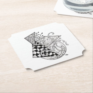 Dessous-de-verre En Papier Tangle Dessin