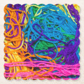 Dessous-de-verre En Papier Tangles de fils Crochet et photographie de Tricot (Devant)