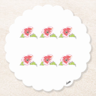 Dessous-de-verre En Papier Tapis de souris : Fleurs Exotiques