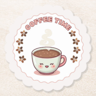 Dessous-de-verre En Papier Tapis de verre mignon kawaii pour la pause café