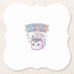 Dessous-de-verre En Papier Tasse Licorne Mugicorn Matin Graphisme Zazzle Créa