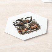 Dessous-de-verre En Papier Taureau Halloween Vache (Incliné)