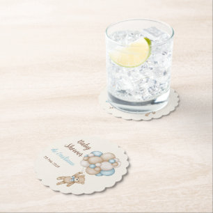 Dessous-de-verre En Papier Teddy Bear Baby shower Boy