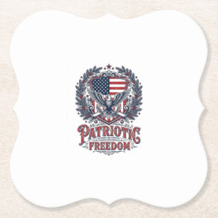 Dessous-de-verre En Papier Tee-shirt graphique vectoriel de Noël patriotique