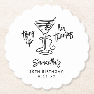 Dessous-de-verre En Papier Tendance pour ses 30 ans : Attacher ses vingt ans