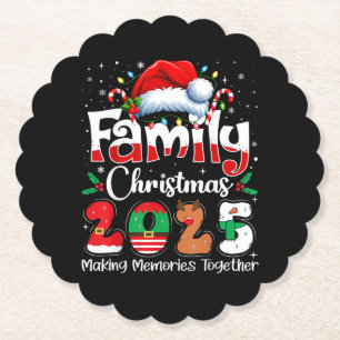 Dessous-de-verre En Papier Tenue assortie pour Noël en famille 2025 Squad San