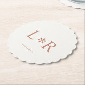 Dessous-de-verre En Papier Terre cuite | Simple Couple chic (Incliné)
