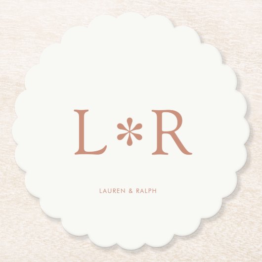 Dessous-de-verre En Papier Terre cuite | Simple Couple chic (Devant)