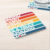 Dessous-de-verre En Papier Texte d'expression de conception mignonne pour la  (Incliné)