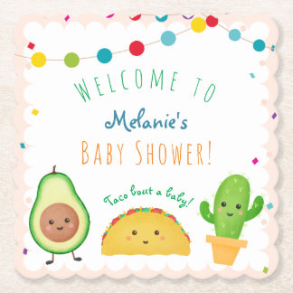 Dessous-de-verre En Papier Thème Taco | Thème Fiesta | baby shower coloré