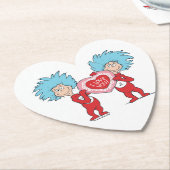 Dessous-de-verre En Papier Thing One Thing Two Je t'aime (Incliné)