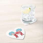 Dessous-de-verre En Papier Thing One Thing Two Je t'aime (En situation)